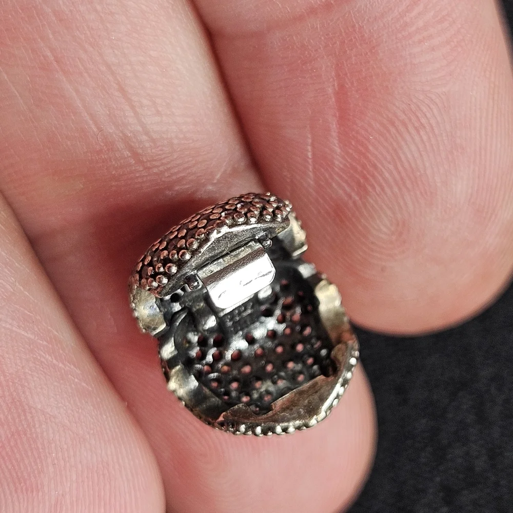 Pandora Charm Heart Shape Clip On ALE 925 Silver Vintage Retired